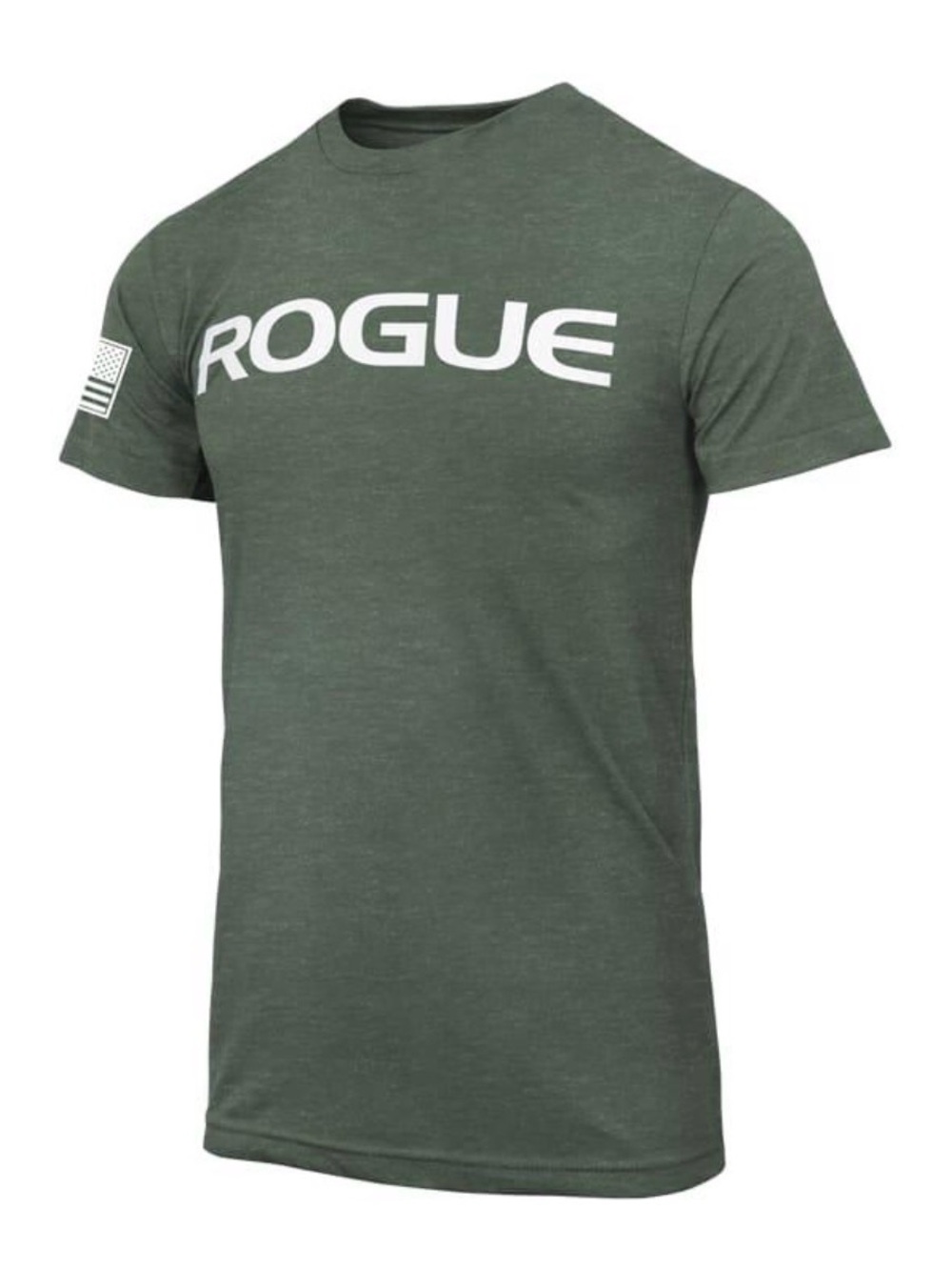 Rogue Military Green Logo Graphic T-Shirt XS CrossFit Gym Workout Tee